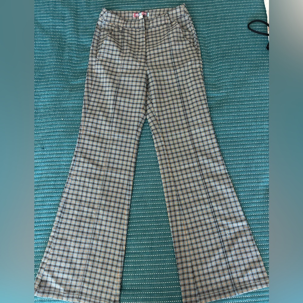 Urban Outfitters Blue and Orange Plaid Pants